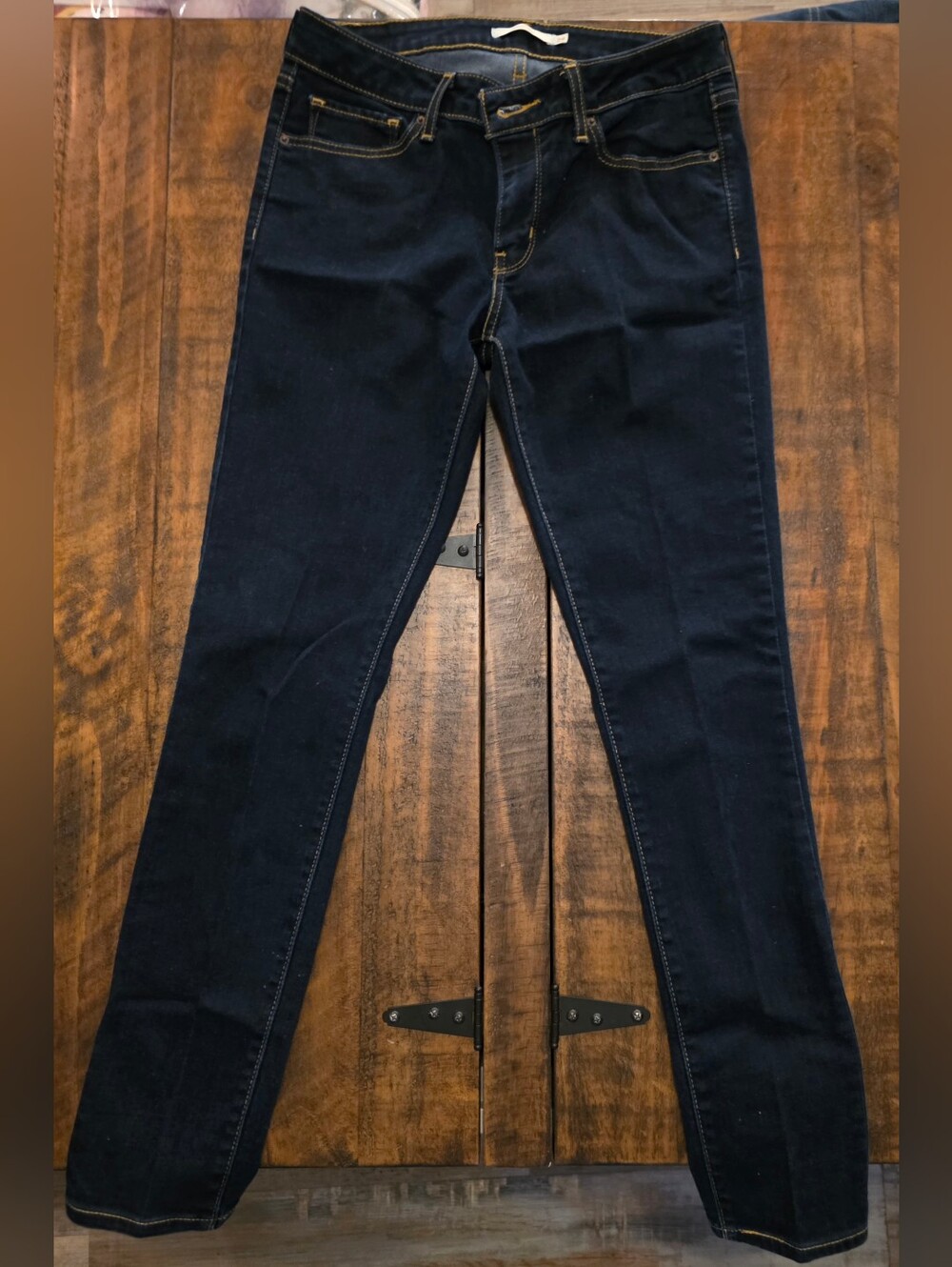 Levi's Women's Skinny Jeans in Dark Blue Denim